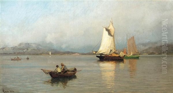 Fiskebater Ved Kysten (fishing Boats Off The Coast) - view 1