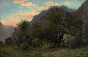 Landskap by Hans Frederick Gude