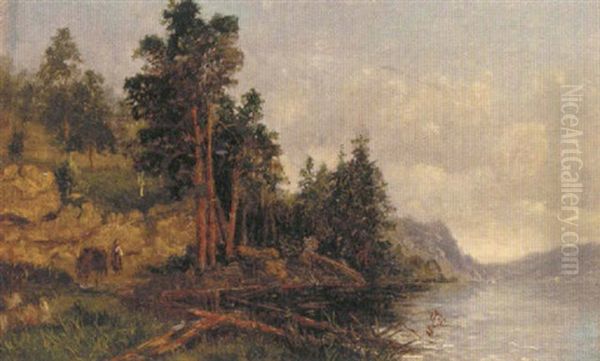 A Figure In A Lake Landscape, Upsale - view 1