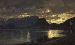 Romdalsfjorden - Skymning by Hans Frederick Gude