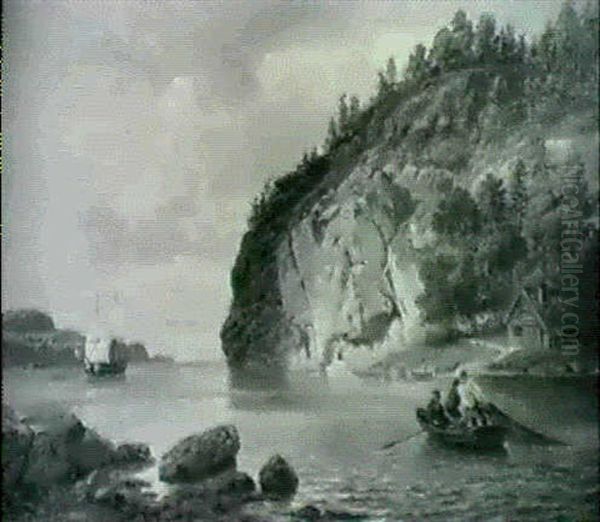 Coastal Landscape With Fishermen Hauling In Their Nets - view 1