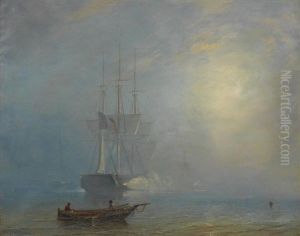 Ships In The Mist by Theodore Gudin
