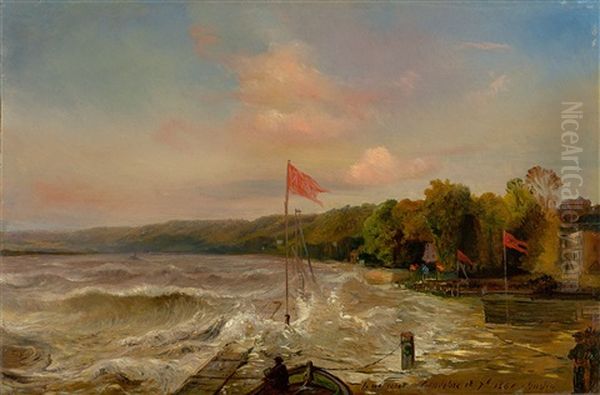 Die Gezeitenwelle In Caudebec In Der Normandie - view 1