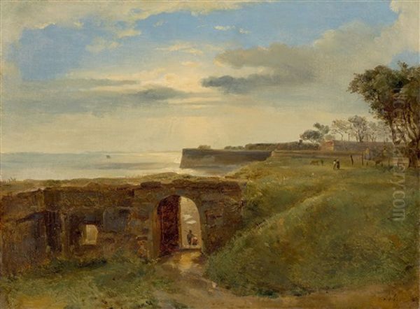 Coastal Landscape With Fortifications - view 1