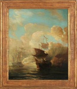 Naval Battle by Theodore Gudin