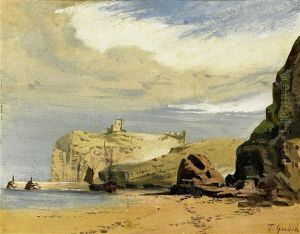 Kuste (bretonische Kuste?) by Theodore Gudin