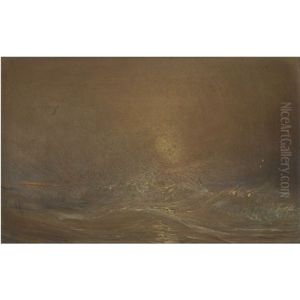 Sunset Over Rough Seas