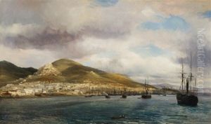 Bateaux Dans La Rade De Syros (cyclades, Grece)