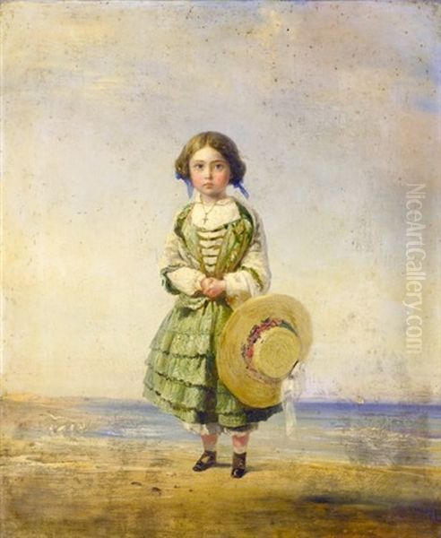 Portrait D'elisabeth, Fille Du Peintre Et Filleule De La Tzarine Maria Fedorovna, Sur La Plage - view 1