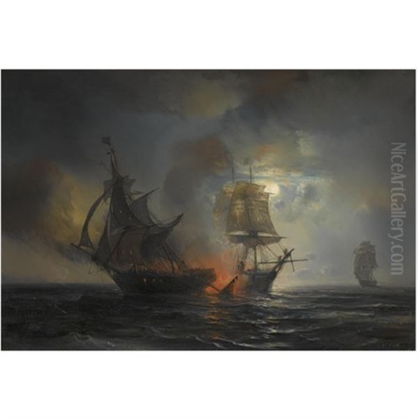 Sea Battle By Night - view 1