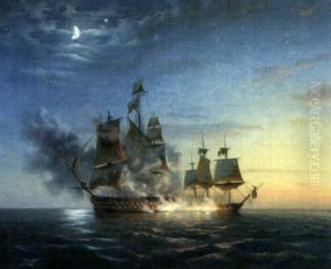Le Coup De Canon by Theodore Gudin