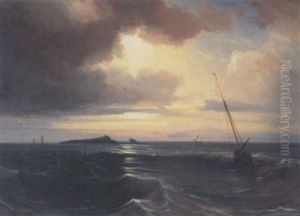 Barques De Peche Au Large Avec Des Recifs