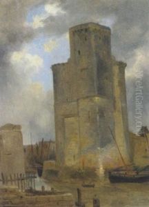 Die Hafeneinfahrt In La Rochelle by Theodore Gudin