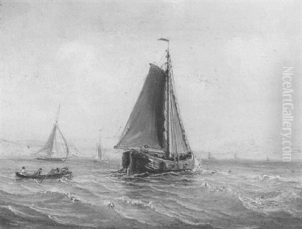 Zeilschip Op Kalme Zee - view 1