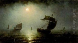 Marine Im Mondschein by Theodore Gudin