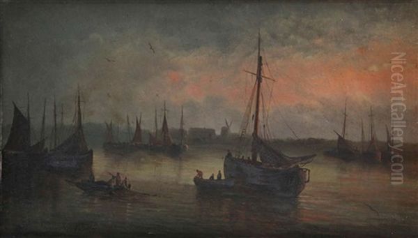 Nachtelijk Zicht Op Havengeul Te Oostende - view 1