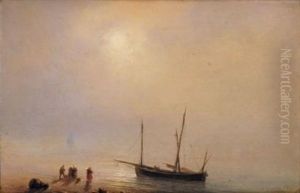 Bateau Pres Du Rivage, 1852 by Henriette Gudin