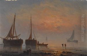 Segelboote Im Abendlicht by Henriette Gudin