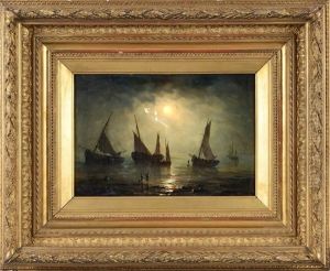 Bateau Au Clair De Lune by Henriette Gudin