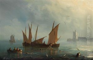 Fischfang Bei Mondlicht
