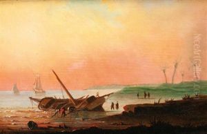 Bateaux Echoues Sur La Cote Algeroise by Henriette Gudin