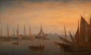 Coucher De Soleil Sur Le Port