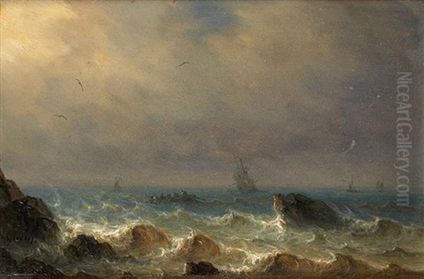 Marine Par Temps Calme Et Marine Par Gros Temps (pair) - view 1