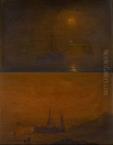 Marines Au Coucher Du Soleil Et Lever Du Soleil (2 Works)