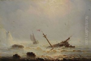 Scene De Naufrage by Henriette Gudin