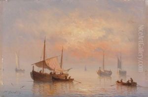 Barques De Peche Au Soleil Levant Barques De Peche Au Soleil Levant