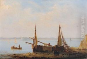 Depart Pour La Peche A L'aube by Henriette Gudin