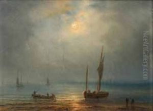 Marine Au Soleil Couchant by Henriette Gudin