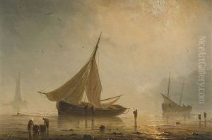 Fishing Boats In A Calm by Henriette Gudin