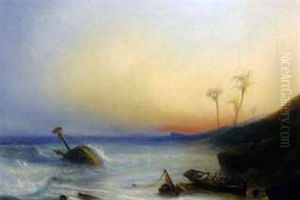 Marine Au Soleil Couchant by Henriette Gudin