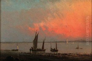 Bateaux De Peche Pres Du Rivage by Henriette Gudin