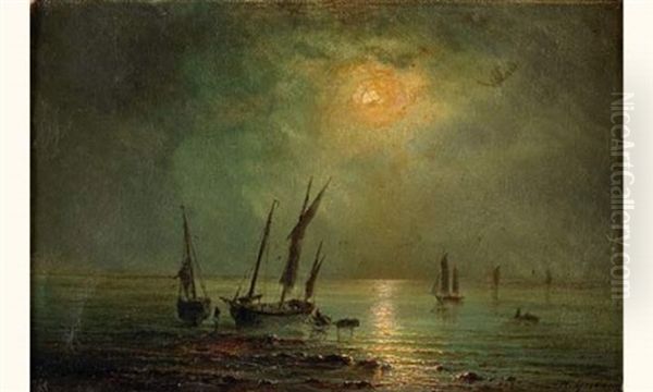 Clair De Lune Sur Les Voiliers - view 1