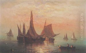 Shipping In A Calm by Henriette Gudin