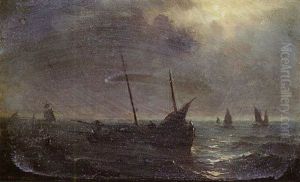 Clair De Lune Sur La Mer by Henriette Gudin