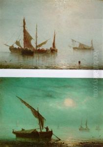 Shipping In A Calm by Henriette Gudin