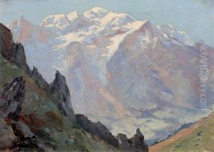 Paysage Du Mont Blanc by Gaston Edouard Guedy
