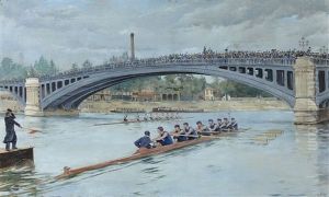 Match Annuel A L'aviron Entre Le Rowing-club De Paris Et La Societe Nautique De La Marne En 1882