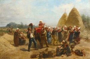 La Fete Des Moissons by Amedee Guerard