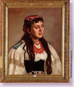 Jeune Fille En Habit Traditionnel by Aram Bakalian