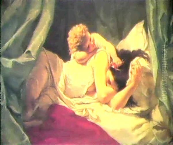 A Young Mother Playing With Her Child - view 1