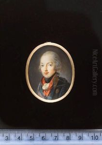 Joseph Anton, Archduke Of Austria, Wearing Blue Cloak With Shearling Collar Held With Strap Over Blue Uniform With Gold Frogging