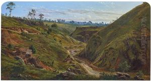 Breakneck Gorge, Hepburn Springs by Eugen von Guerard