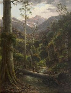 Creek At The Foot Of Mount Kosciuszko by Eugen von Guerard