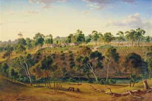 The Farm Of Mr Perry On The Yarra by Eugen von Guerard