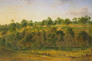 The Farm Of Mr. Perry On The Yarra by Eugen von Guerard