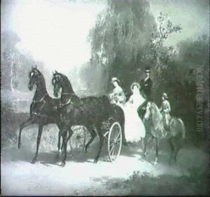A Ride In The Country by Eugene-Charles-Francois Guerard